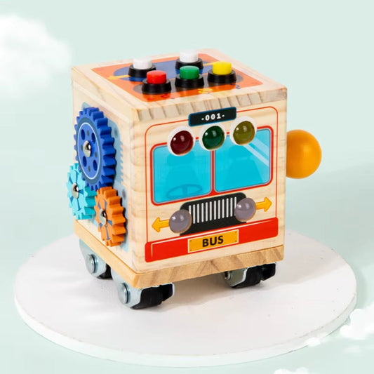 Autobús de madera Montessori educativo 0-3 años